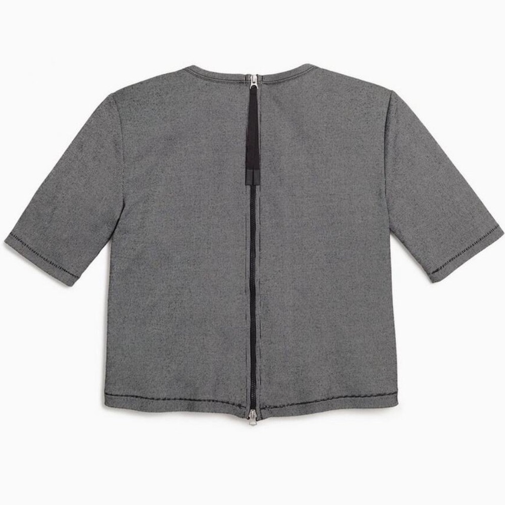 Rag & Bone Quinn Zip Short Sleeve Stripe Top - Picture 3 of 15